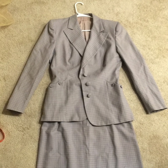Vintage 1940’s Checkered Women’s Suit Large - Picture 1 of 8